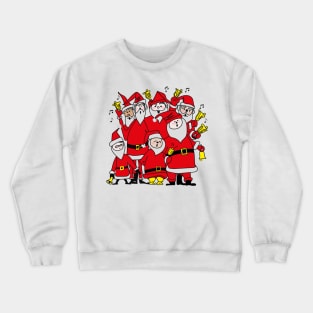 Santa Claus Choir Singing Christmas Song Crewneck Sweatshirt
